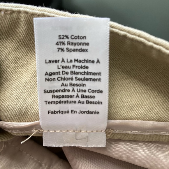 Talbots 
6P Khaki Flat Front Pants - Picture 6 of 7